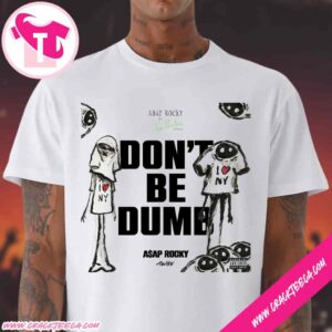 ASAP Rocky X Tim Burton Don’t Be Dumb Official Tee Grim Scribble T-Shirt