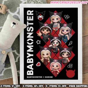 BABYMONSTER x KUROMI Official Collaboration Home Decor Poster Canvas