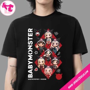 BABYMONSTER x KUROMI Official Collaboration Merchandise T-Shirt