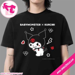Babymonster X Kuromi The Cheeky Monster Unisex T-Shirt
