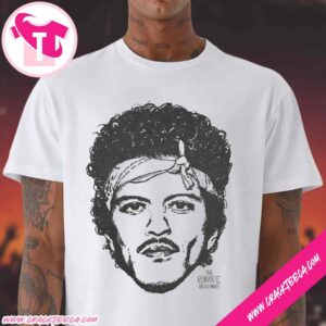 Bruno Mars The Romantic Art Tee White Merchandise 2026 T-Shirt