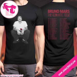 Bruno Mars The Romantic Tour Dates 2026 Exclusive Tee Merchandise Rose Unisex T-Shirt