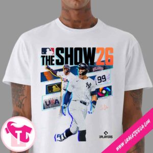 Captain America Has Arrived Aaron Judge Named Cover Athlete For MLB The Show 26 T-Shirt