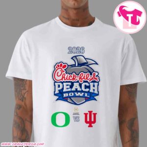 CFB Semifinal At The Chick-Fil-A Peach Bowl 2026 Oregon Ducks Vs Indiana Hoosiers Unisex T-Shirt