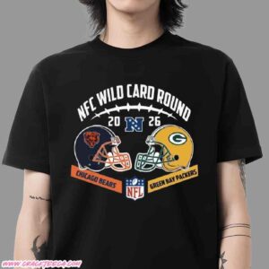 Chicago Bears Vs Green Bay Packers NFC Wild Card Game Helmet Matchup T-Shirt