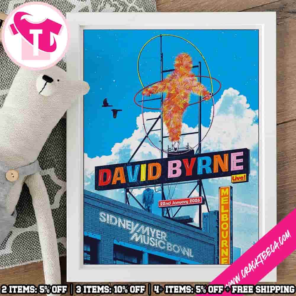 David Byrne Melbourne AU Who Is The Sky Tour 2026 At Sidney Myer Music Bowl On 22nd January All Home Decor Poster Canvas David Byrne Melbourne AU Who Is The Sky Tour 2026 At Sidney Myer Music Bowl On 22nd January All Home Decor Poster Canvas