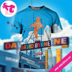 David Byrne Melbourne AU Who Is The Sky Tour 2026 At Sidney Myer Music Bowl On 22nd January All Over Print Shirt