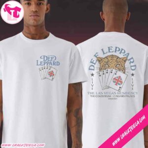 Def Leppard Las Vegas 2026 Card Tee At Caesars Palace The Las Vegas Residency Merchandise T-Shirt