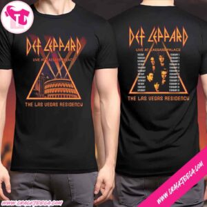 Def Leppard Las Vegas Tour Dates 2026 Exclusive Tee Live At Caesars Palace The Las Vegas Residency T-Shirt