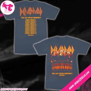 Def Leppard Las Vegas Tour Dates 2026 Exclusive Tee Photo Residency Merchandise T-Shirt