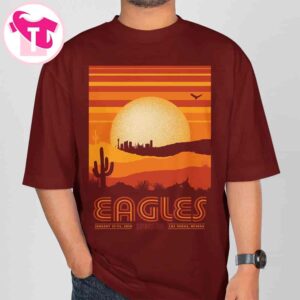 Eagles Las Vegas Nevada 2026 Concert Poster At Sphere On January 23-24 Maroon T-Shirt