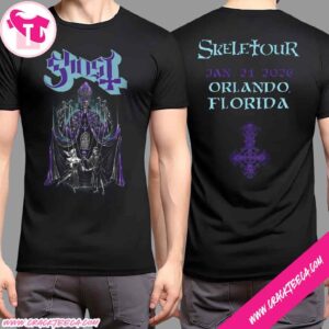Ghost Skeletour 2026 Orlando Florida Concert T-Shirt Official Tour Merchandise On January 21 At Kia Center