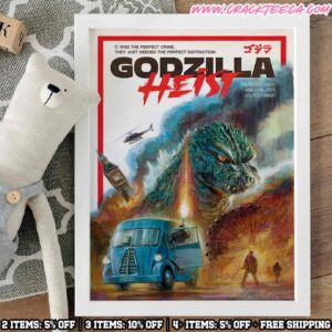 Godzilla Heist Release Date January 13 2026 Published By Idw Publishing Decor Poster Canvas
