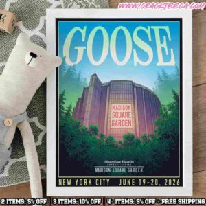 Goose New York City 2026 Poster At Madison Square Garden On June 19-20 Decor Poster Canvas