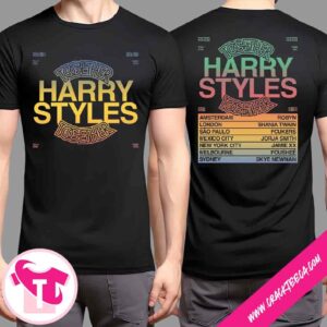 Harry Styles Together Together Tour 2026 Cities And Guest List T-Shirt