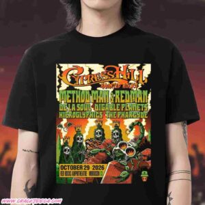 Haunted Rocks With Cypress Hill 2026 At Red Rocks Amphitheatre In Morrison On October 29 T-Shirt