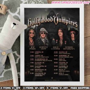 Hollywood Vampires UK Europe 2026 Tour Dates Home Decor Poster Canvas