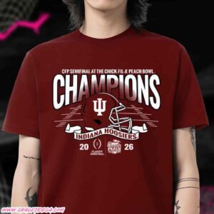 Indiana Hoosiers CFP Semifinal At 2026 Chick-Fil-A Peach Bowl Champions T-Shirt