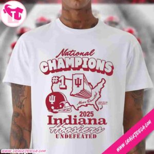Indiana Hoosiers Undefeated 2025-2026 CFP Champions No 1 T-Shirt