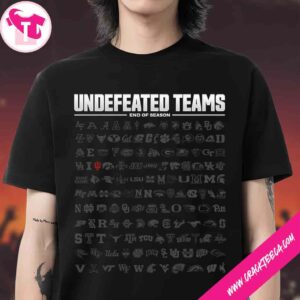 Indiana Hoosiers Undefeated Teams 2025 Season CFP National Championship T-Shirt