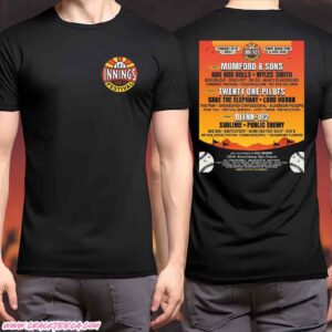 Innings Festival 2026 Merchandise Poster Lineup Tee At Tempe Beach Park And Arts Park On February 20-22 T-Shirt