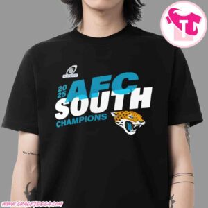 Jacksonville Jaguars 2025 Afc South Division Champions Locker Room T-Shirt