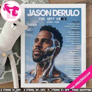 Jason Derulo The Last Dance World Tour Dates 2026 Home Decor Poster Canvas