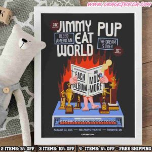 Jimmy Eat World Toronto 2026 Poster At Rbc Amphitheatre On August 23 Decor Poster Canvas