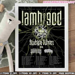 Lamb Of God Into Oblivion Tour 2026 North America Schedule List Dates Decor Poster Canvas