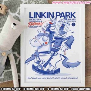 Linkin Park From Zero World Tour 2026 Sakhir Bahrain At The AL Dana Amphitheatre On January 18 Decor Poster Canvas