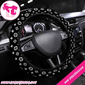 Louis Vuitton Monochrome Noir Steering Wheel Cover