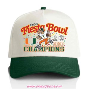 Miami Hurricanes 2026 Vrbo Fiesta Bowl Champions Mascot Classic Hat-Cap