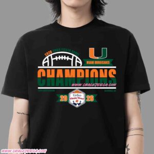 Miami Hurricanes 2026 Vrbo Fiesta Bowl Champions Men’s Locker Room T-Shirt