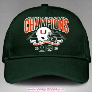 Miami Hurricanes College Football Playoff 2026 Fiesta Bowl Champions Helmet Classic Hat-Cap