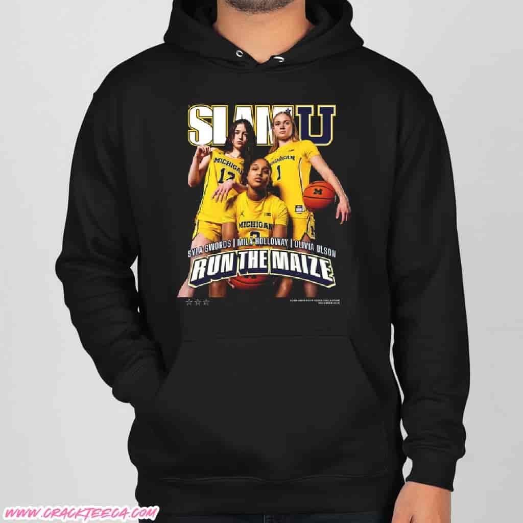 Michigan Wolverines SLAM Cover Hoodie 16 2026 Run The Maize Pull Over Hoodie Shirt Michigan Wolverines SLAM Cover Hoodie 16 2026 Run The Maize Pull Over Hoodie Shirt