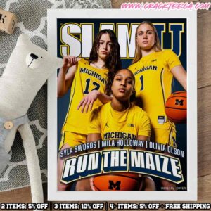 Michigan Wolverines SLAM Cover Magazine SLAMu 16 2026 Run The Maize Home Decor Poster Canvas