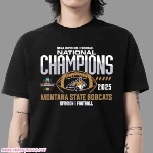 Montana State Bobcats 2025-26 NCAA Division I Football National Champions Locker Room T-Shirt