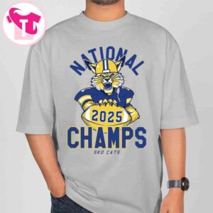 Montana State Bobcats 2025 FCS Football National Championship Mascot SKO Cats T-Shirt