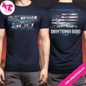 Nascar 2026 Daytona 500 The Great American Race Flag Navy T-Shirt