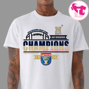 Navy Midshipmen 2026 AutoZone Liberty Bowl Champions Locker Room Bound T-Shirt