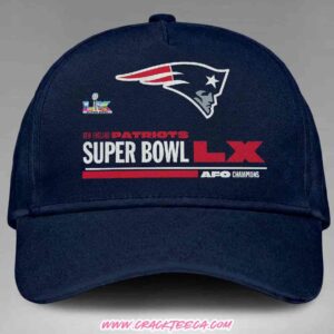 New England Patriots 2025 AFC Champions Road To Super Bowl LX Classic Hat-Cap