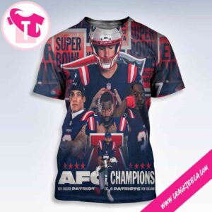 New England Patriots Crowned AFC Champions For The 12th Time In Franchise History Road To Super Bowl LX All Over Print Shirt