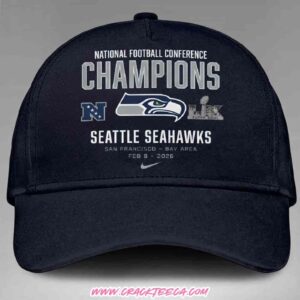Nike Seattle Seahawks 2025 NFC Champions Team Nation Classic Hat-Cap