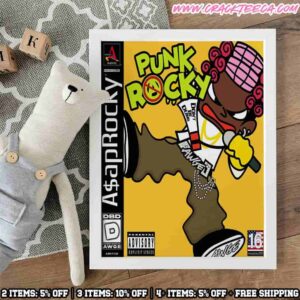 Official Cover Art Don’t Be Dumb For ASAP Rocky’s Punk Rocky Inspired By Parappa The Rapper Home Decor Poster Canvas