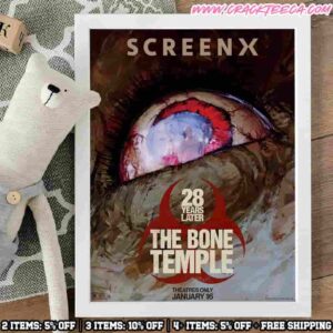 Official Poster For 28 Years Later The Bone Temple At Screenx January 16 2026 Decor Poster Canvas
