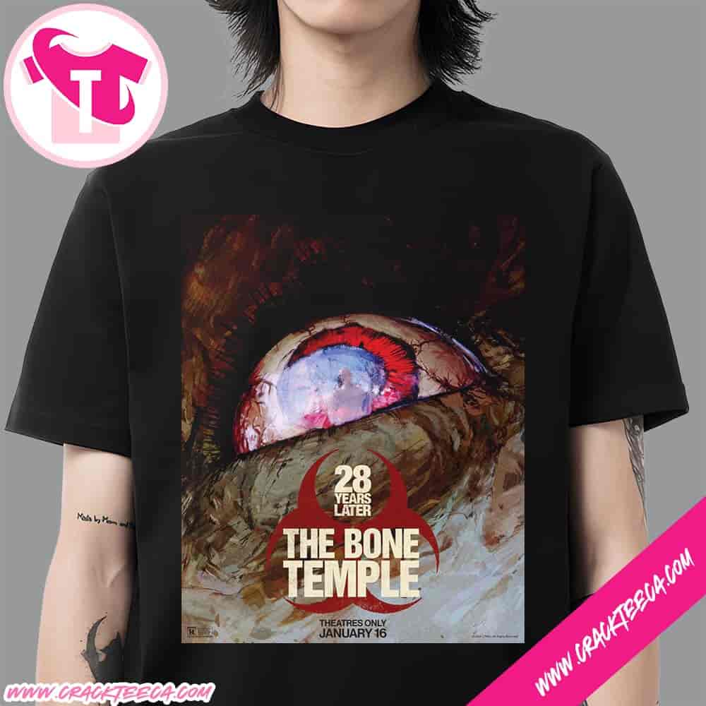 Official Poster For 28 Years Later The Bone Temple At Screenx January 16 2026 T-Shirt Official Poster For 28 Years Later The Bone Temple At Screenx January 16 2026 T-Shirt