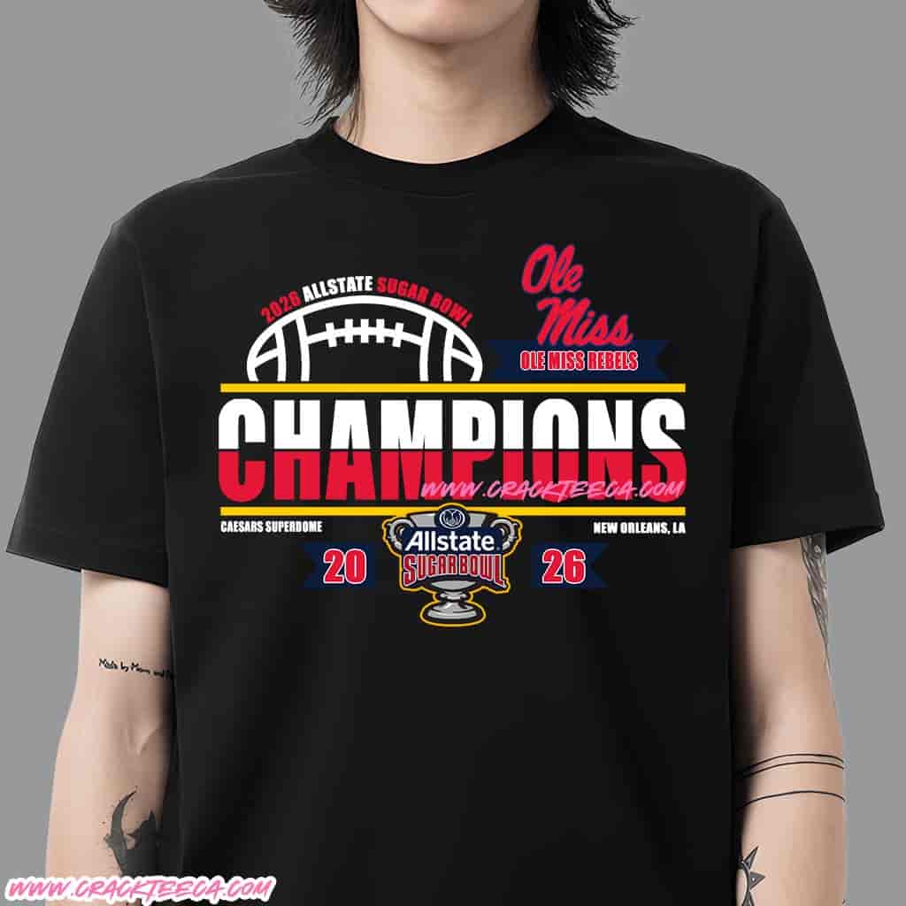 Ole Miss Rebels Football 2026 Allstate Sugar Bowl Champions Locker Room T-Shirt Ole Miss Rebels Football 2026 Allstate Sugar Bowl Champions Locker Room T-Shirt