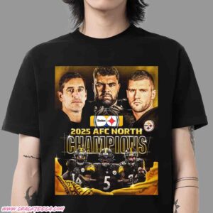 Pittsburgh Steelers 2025 AFC North Champions Kings Of The North Poster T-Shirt