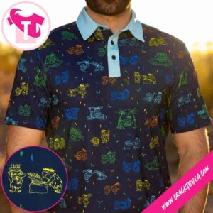 The Flintstones Bedrock Buds All Day Golf Polo Shirt