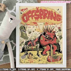 The Offspring Bakersfield California 2026 At Dignity Health Arena On January 16 Concert Poster By Cody Carpenter Home Decor Poster Canvas